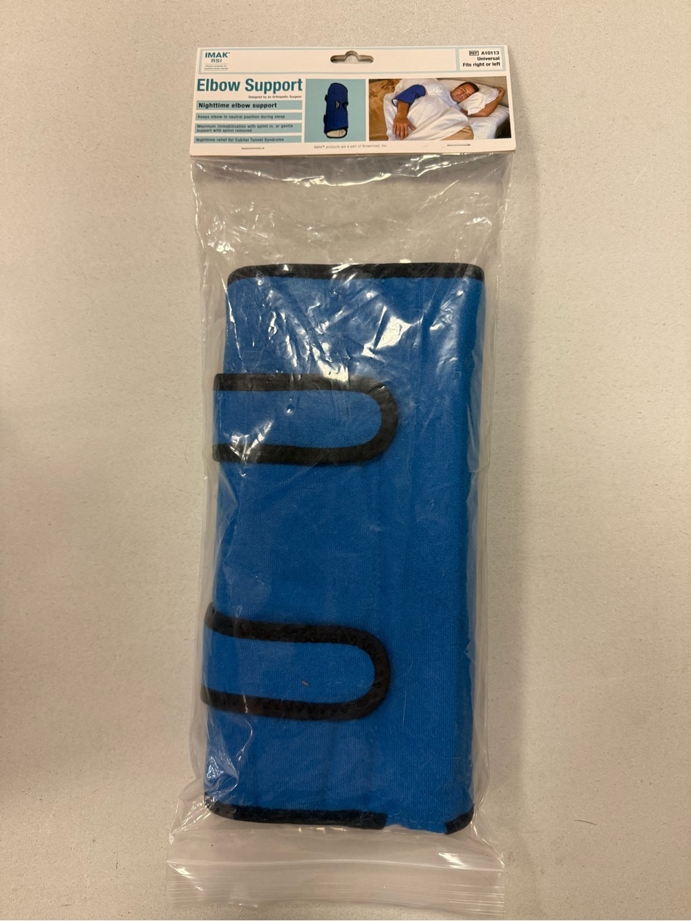IMAK Elbow Support Brace in Blue with Black Trim